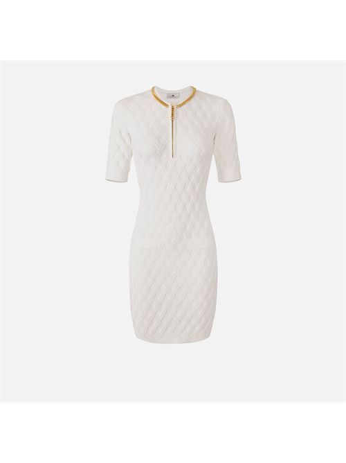 Mini abito in maglia a rombi con dettaglio gioiello ELISABETTA FRANCHI | AM20B56E2/360